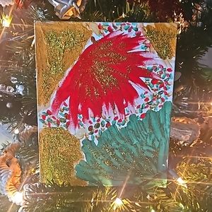 Handpainted acrylic and glitter art on 8x10 canvas